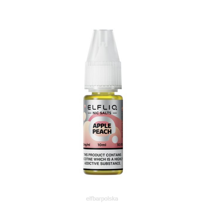 elfbar elfliq jabłkowo-brzoskwiniowe sole nic - 10ml-10 mg/ml 42RP219