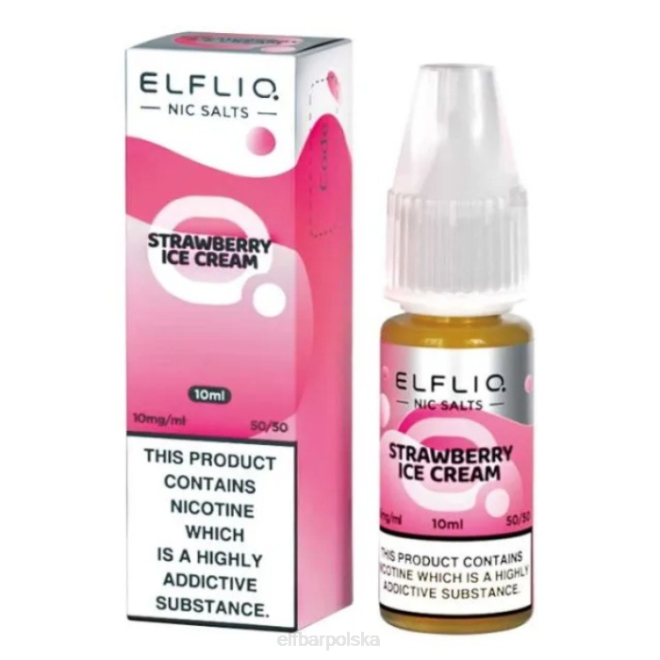 elfbar elfliq nic salts - śnieg truskawkowy - 10ml-10 mg/ml 42RP182