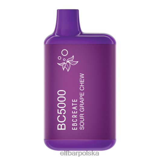 ELFBAR kwaśny gryzak winogronowy ebcreate bc5000 edycja termiczna konsumencki - 50mg - pojedyncza 2H2D69
