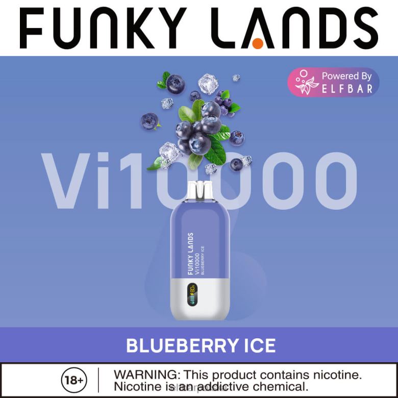 ELFBAR Funky Lands Best Smak jednorazowych waporyzatorów vi10000 z lodem 46XNB151 lód jagodowy