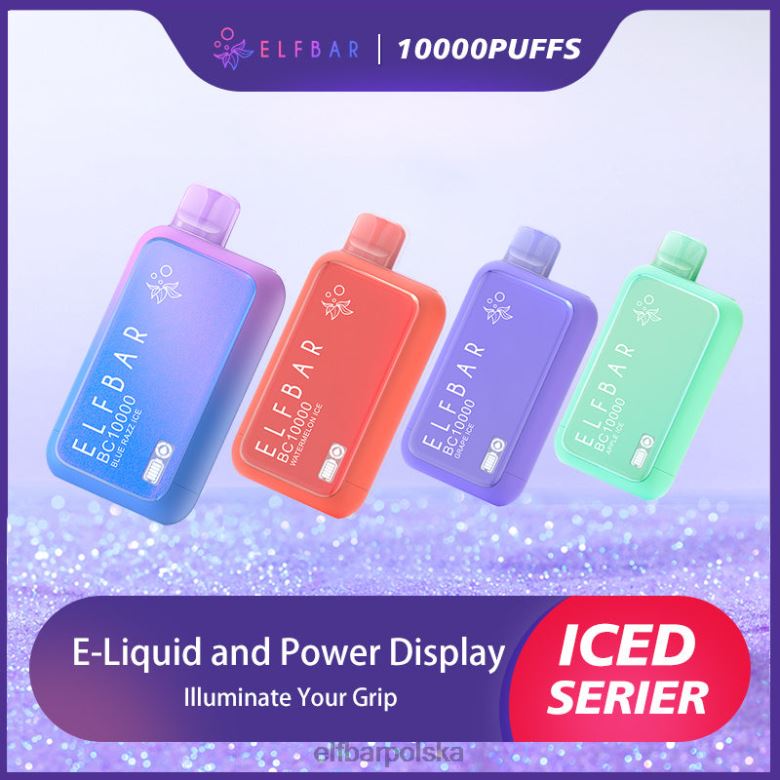 ELFBAR Najlepszy smak jednorazowych waporyzatorów bc10000 ice 46XNB1 niebieski razz lód