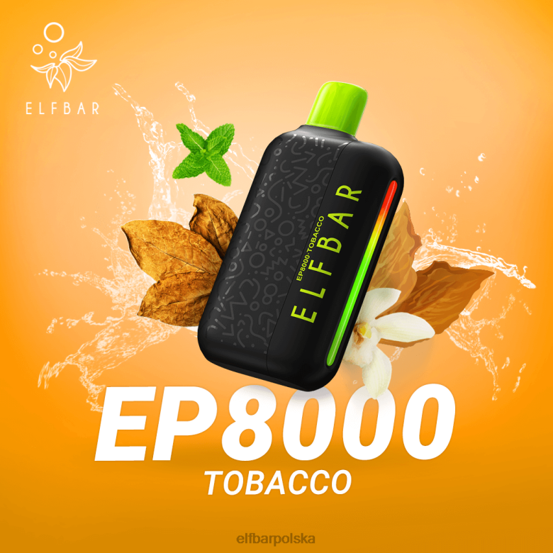 ELFBAR jednorazowe vape nowe zaciągnięcia ep8000 46XNB61 tytoń