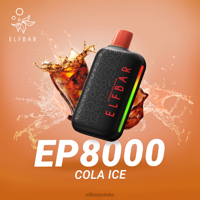 ELFBAR jednorazowe vape nowe zaciągnięcia ep8000 46XNB63 lód coli