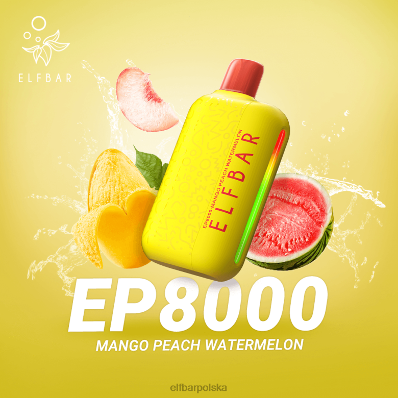 ELFBAR jednorazowe vape nowe zaciągnięcia ep8000 46XNB71 arbuz mango brzoskwinia