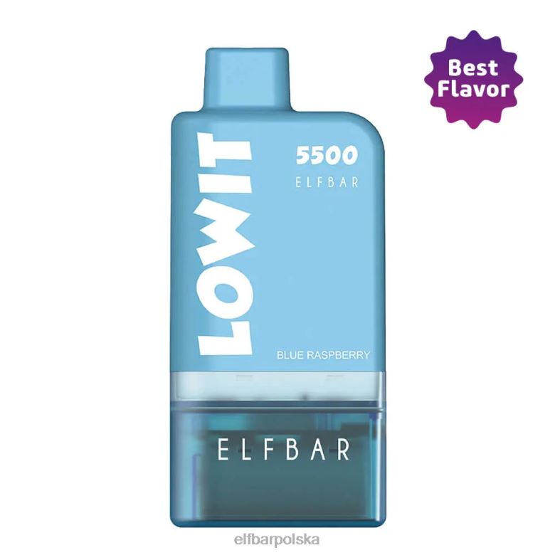 ELFBAR wstępnie napełniony zestaw kapsułek lowit 5500 2%nic blue Raspberry 46XNB134 niebieska malina + niebieska bateria