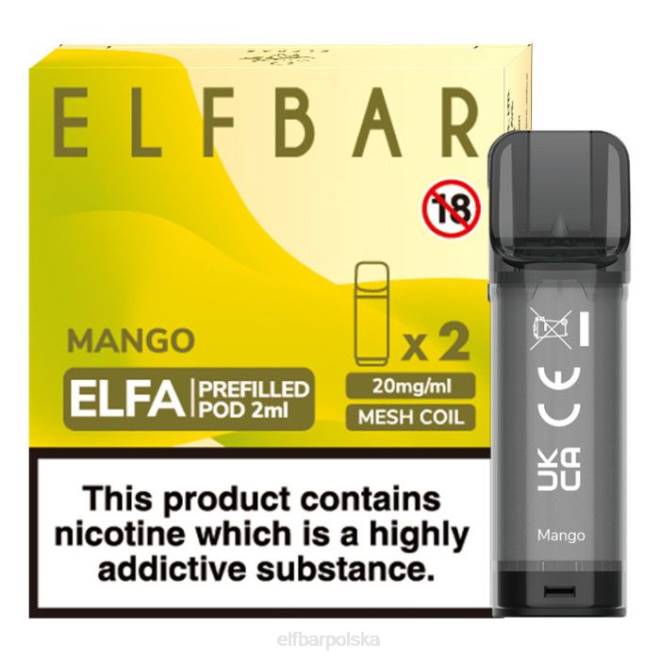 elfbar elfa kapsułka - 2ml - 20mg (2 opakowania) 42RP118 mango