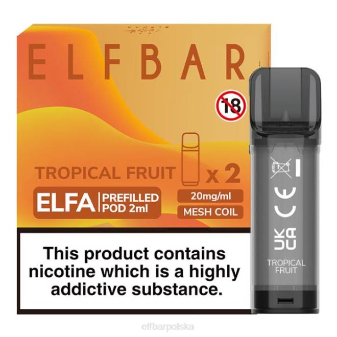 elfbar elfa kapsułka - 2ml - 20mg (2 opakowania) 42RP120 owoc tropikalny