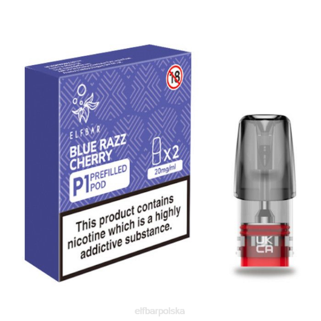 elfbar mate 500 p1 napełnione kapsułki - 20 mg (2 opakowania) niebieski razz wiśniowy 42RP165
